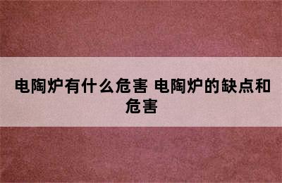 电陶炉有什么危害 电陶炉的缺点和危害